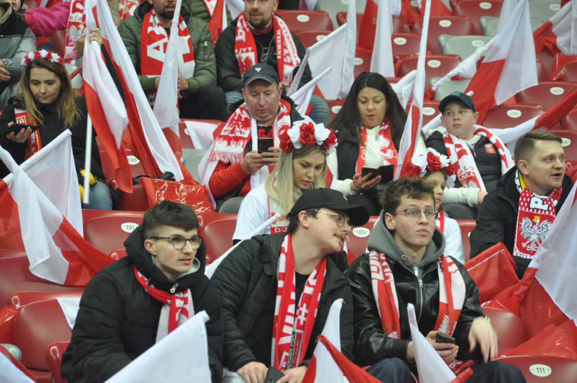 Polska - Litwa na PGE Narodowym. Zdjęcia kibiców