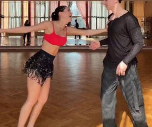 Natsu i Wojciech Kucina na treningu Tańca z Gwiazdami