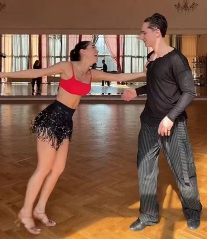 Natsu i Wojciech Kucina na treningu "Tańca z Gwiazdami"