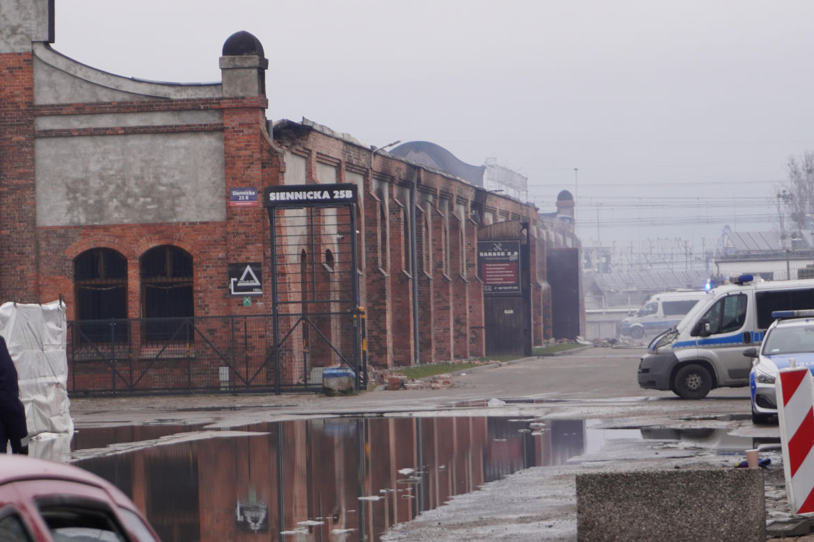 Pożar hali Gdańsk Przeróbka