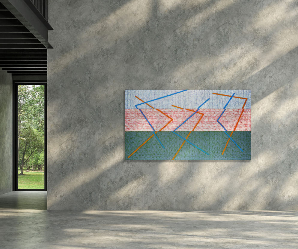 Dance, tempera żółtkowa na płótnie, 120×200 cm / 47×78 in
