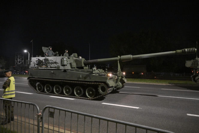 Nocna próba defilady wojskowej w Warszawie 2