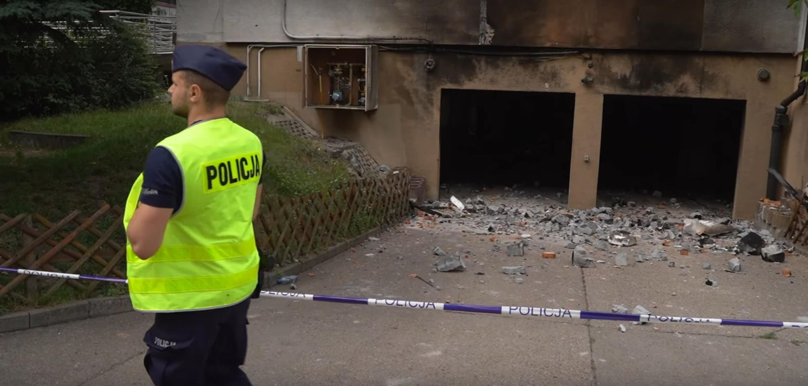 Blok w Ząbkach po pożarze