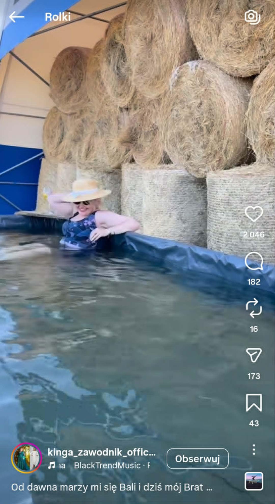 Sieklucka na Bali, a Zawodnik przy bali. Która ma fajniejsze wczasy?