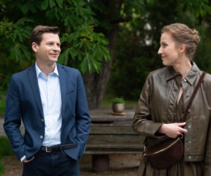 M jak miłość odc. 1894. Natalka (Dominika Suchecka), Adam Karski (Patryk Szwichtenberg)