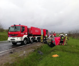 WYPADEK:  Tragedia na krajowej 77-ce! Spłonęła cysterna!