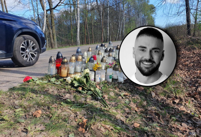 Miejsce wypadku Łukasza Litewki