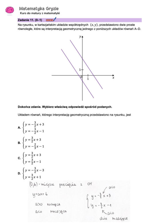 Matura z matematyki 2024 - ODPOWIEDŹ - ZADANIE 11
