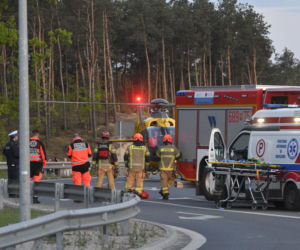 Zielonka. Wypadek motocyklisty