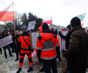 Protest antyszczepionkowców w Lublinie. Początek był przerażający
