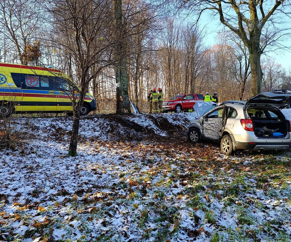 Wypadek pod Braniewem. Trzy osoby poszkodowane