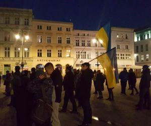 Bydgoszcz. Protest przeciwko wojnie w Ukrainie