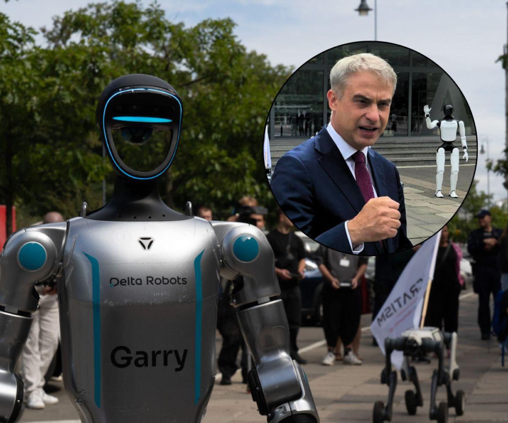 Roboty protestowały pod Ministerstwem Cyfryzacji. Krzysztof Gawkowski: Mamy się czego obawiać