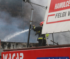 Pożar warsztatu samochodowego przy ul Racławickiej