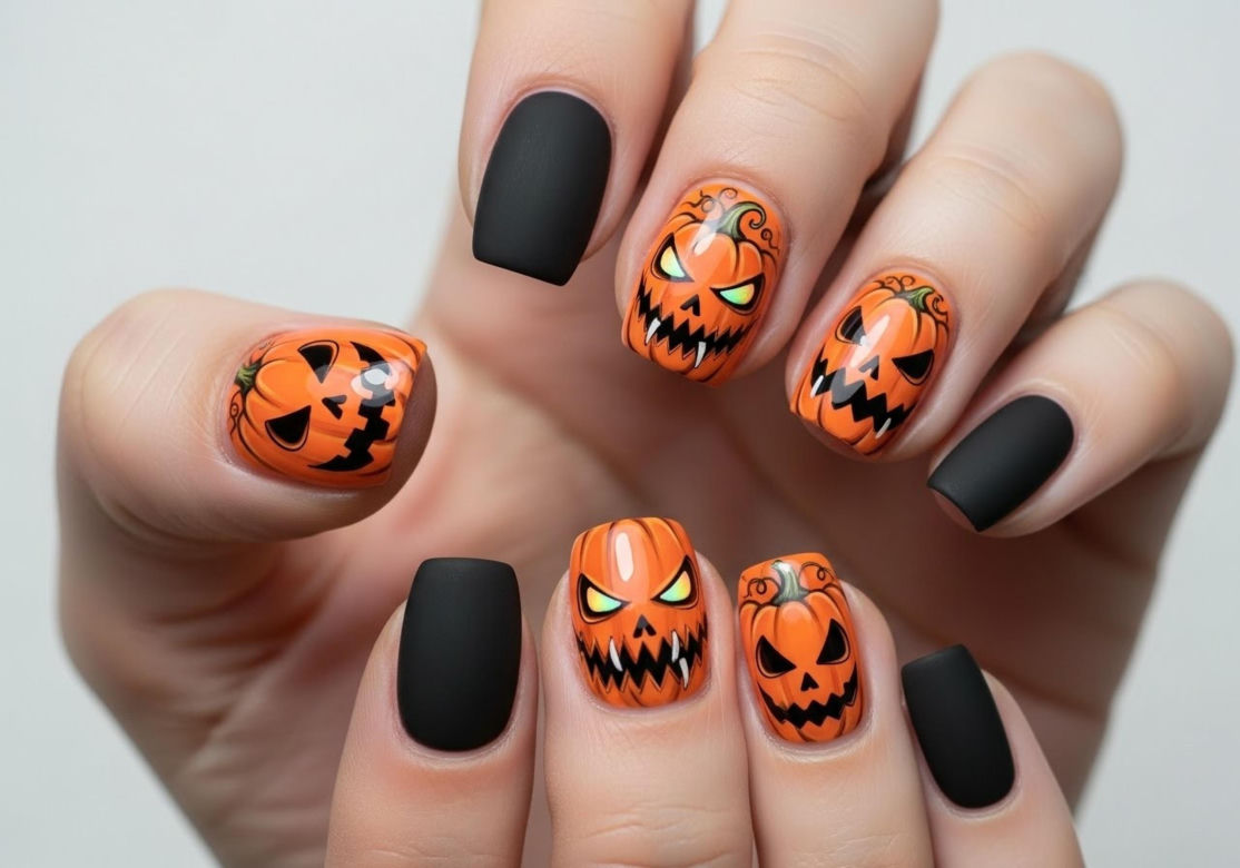 paznokcie na halloween