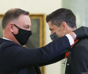 Robert Lewandowski odznaczony przez prezydenta Andrzeja Dudę