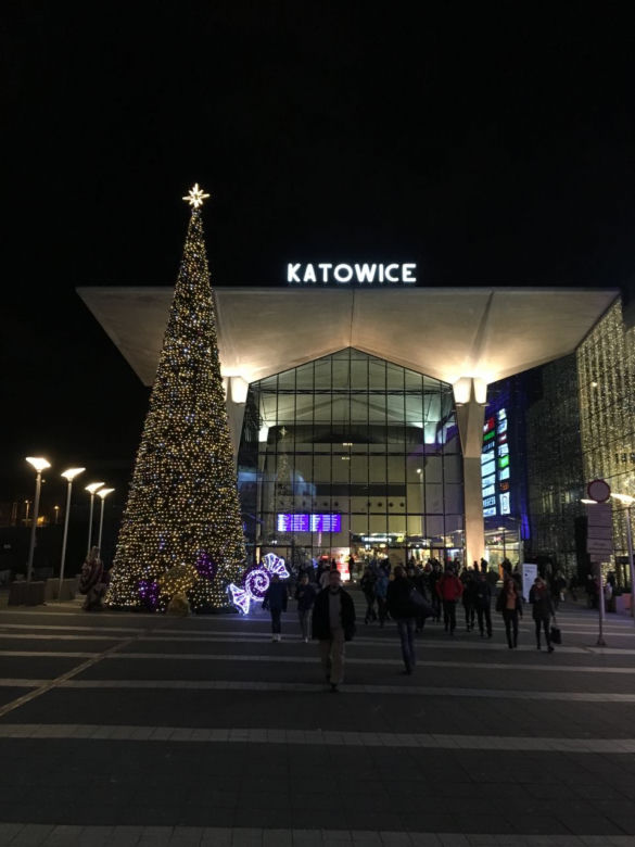 Choinka znajdująca się przed Galerią Katowicką