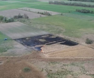 Wypalał trawę, namierzył go dron.