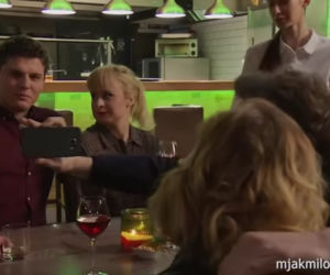M jak miłość odc. 1448. Sonia (Barbara Wypych), Janek (Tomas Kollarik), Ula (Iga Krefft)