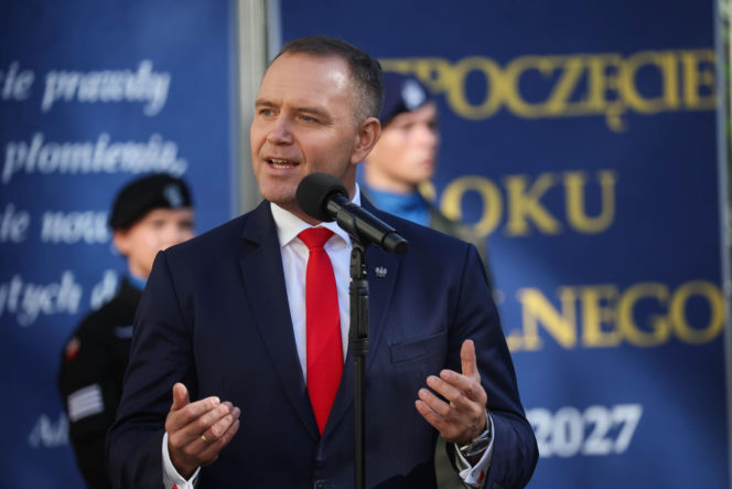 Karol i Marta Nawroccy na rozpoczęciu roku szkolnego