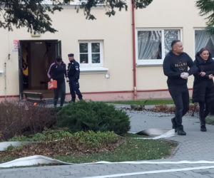 Próbna ewakuacja w zamojskim rolniczaku