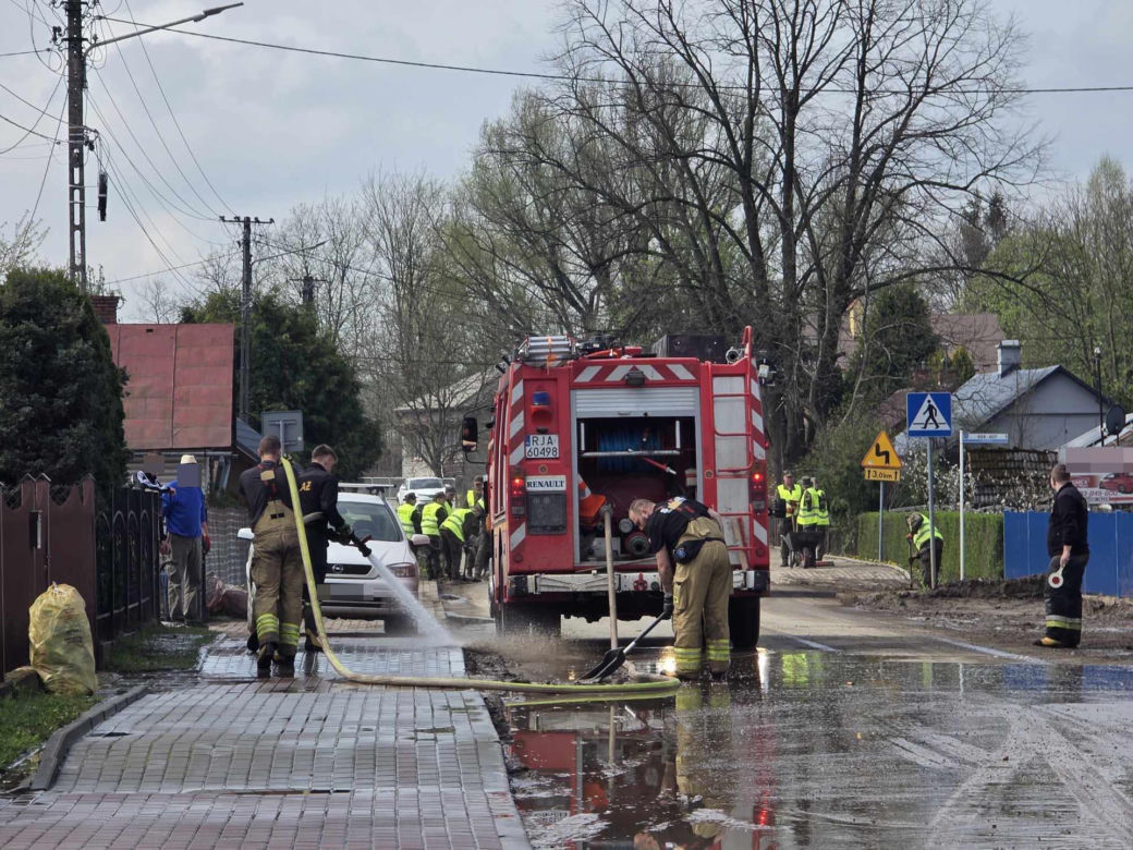 Pawłosiów po powodzi.