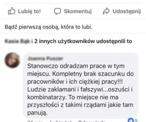 Brak szacunku dla pracownika