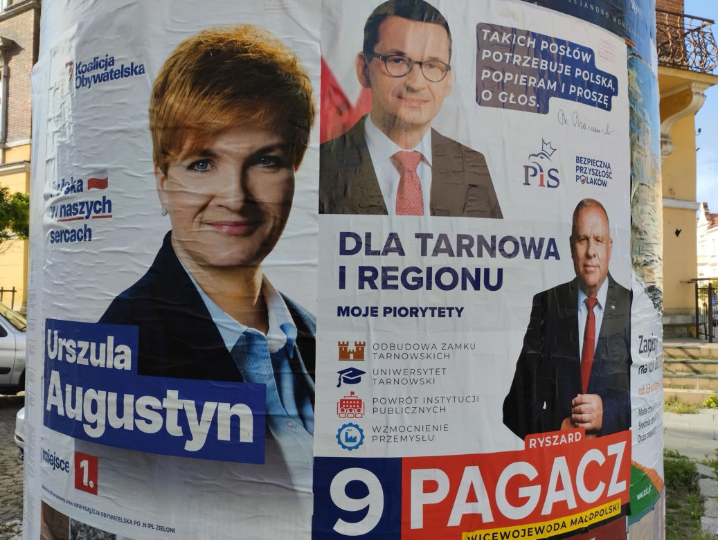 Plakaty wyborcze w Tarnowie