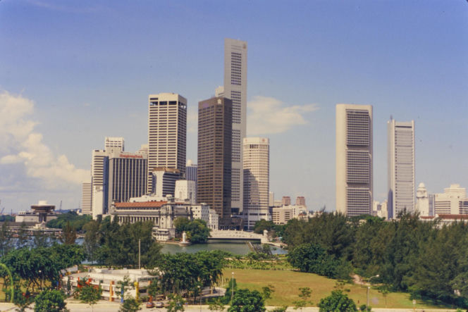 Zmieniająca się sylweta Singapuru