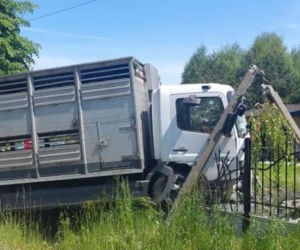Wypadek ciężarówki w gminie Wręczyca Wielka