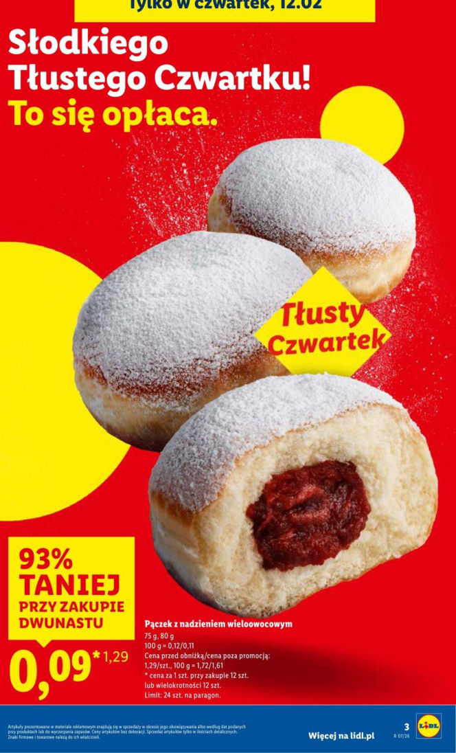 Ceny pączków Lidl 2026. Ile kosztują pączki w Lidlu na Tłusty Czwartek?