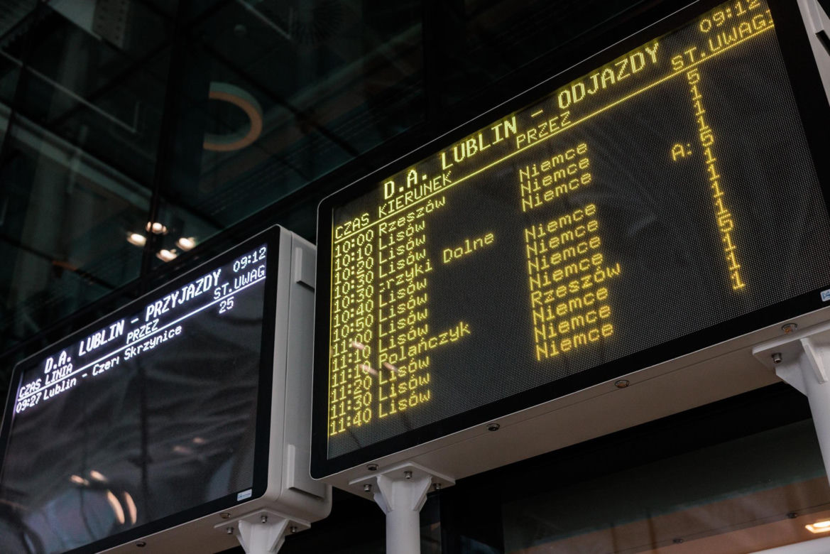 Dworzec Metropolitalny w Lublinie od środka