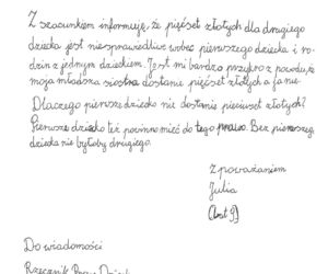 Pisało dziecko, dyktował dorosły
