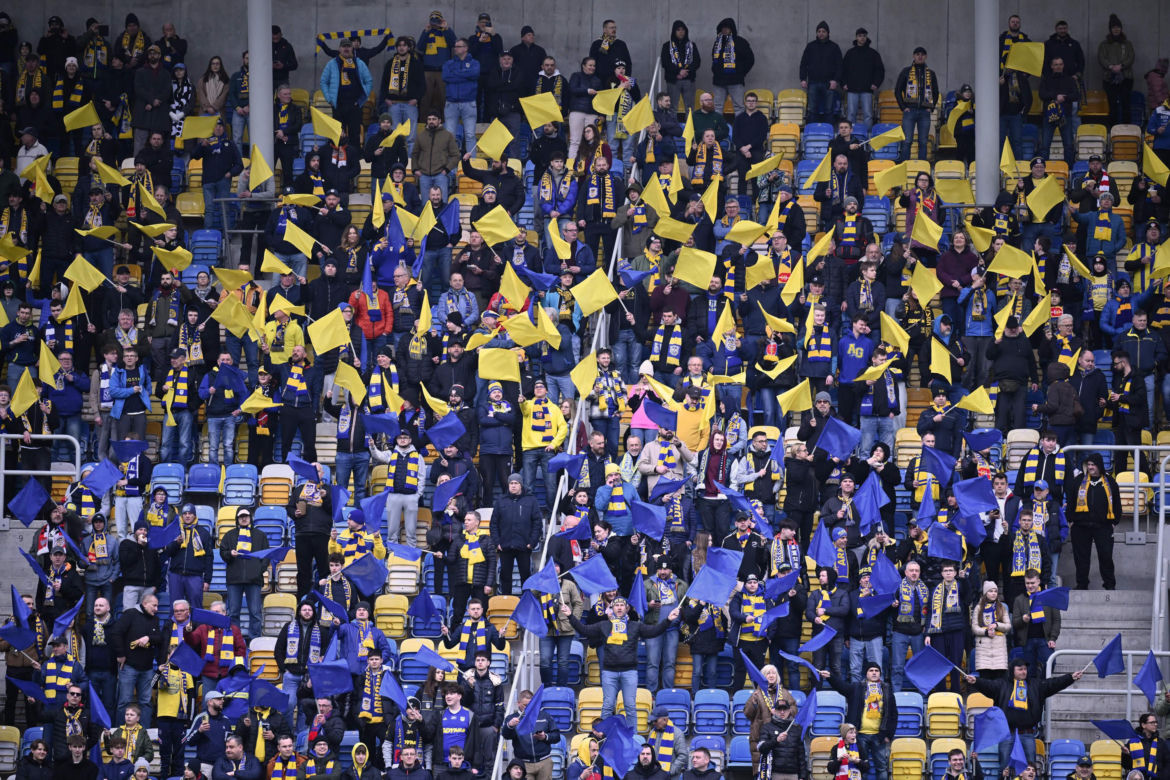 Arka Gdynia - Widzew Łódź: Zdjęcia kibiców i zawodników z meczu 25. kolejki PKO BP Ekstraklasy