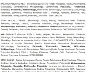 Trasy nocnych autobusów po zmianach