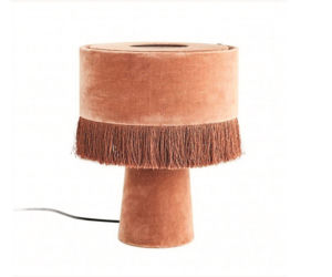 Aksamit, welur, welwet, plusz: lampa z aksamitu
