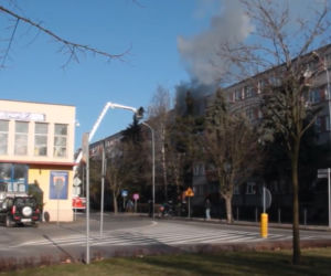 ratowanie staruszki pożar Słupno