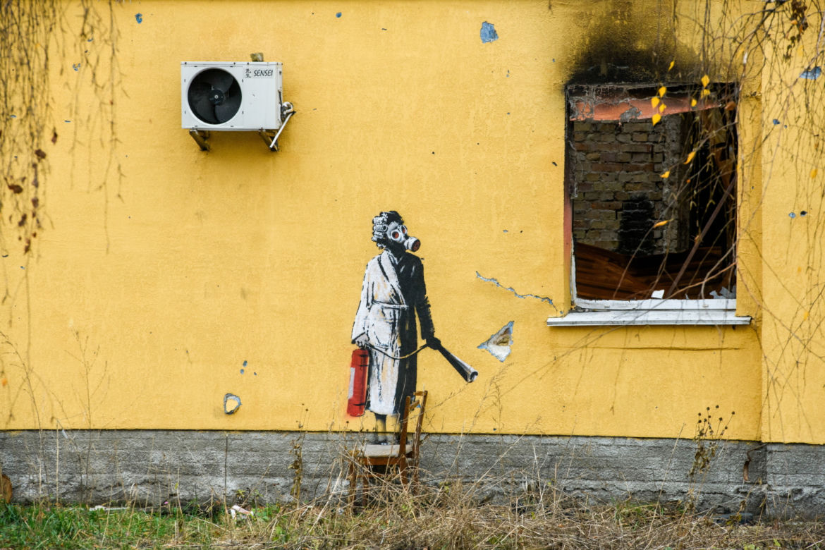 Banksy tam był. Powstała seria ulicznych graffiti w Ukrainie