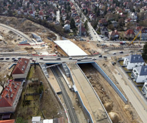 Budowa węzła Łękno - marzec 2021