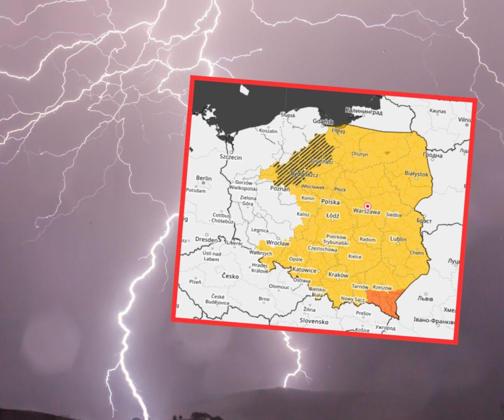Potężne nawałnice nad Polską. Ostrzeżenia dla kilkunastu województw