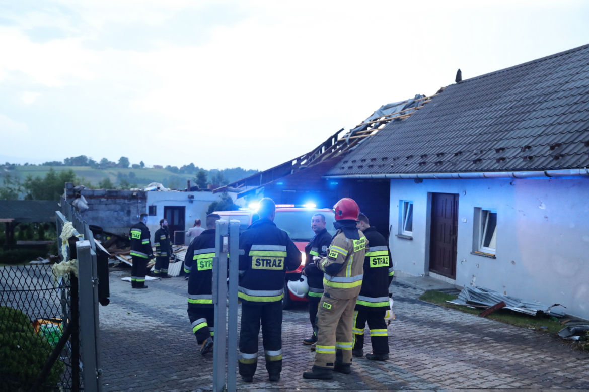 Trąba powietrzna nad Sądecczyzną