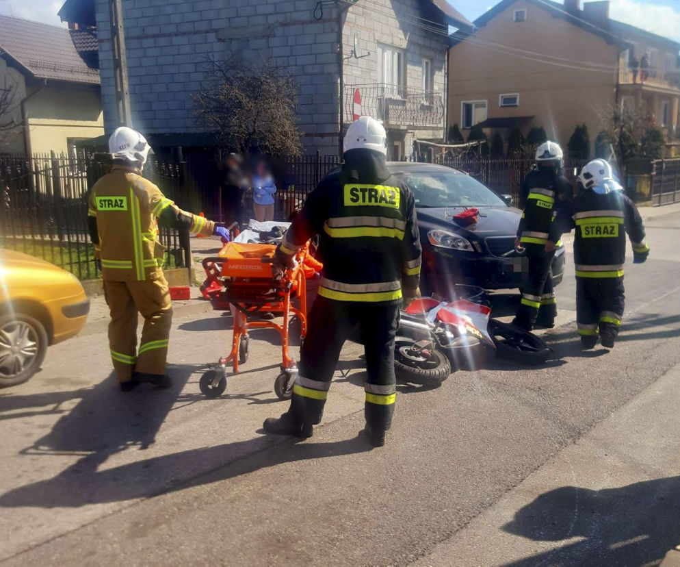 Nowe Grocholice koło Raszyna. Wypadek motocylisty