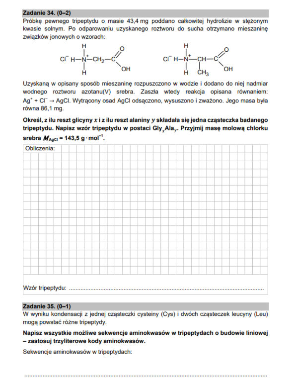 Matura z chemii 2021 - arkusz PDF