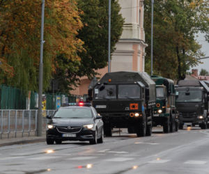 Wzmożony ruch pojazdów wojskowych na drogach