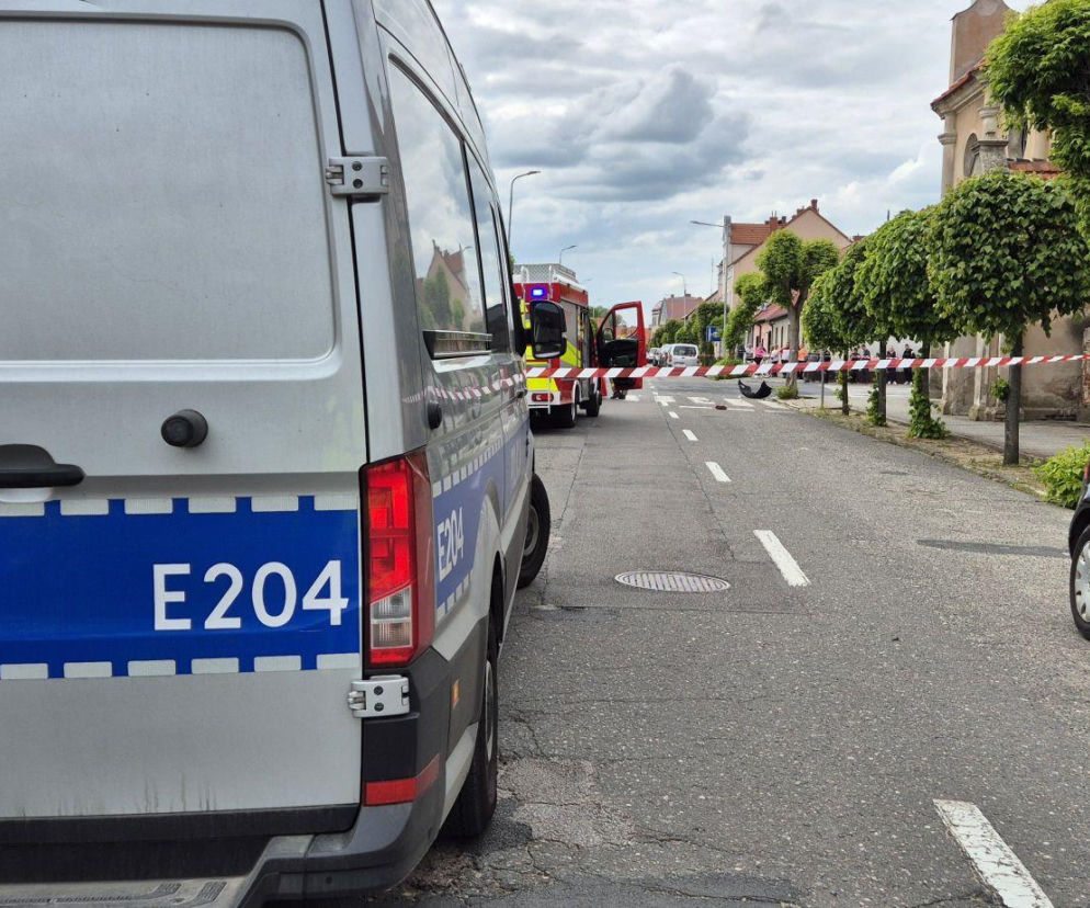 Wypadek w Babimoście. Nie żyje motocyklista. Droga zablokowana