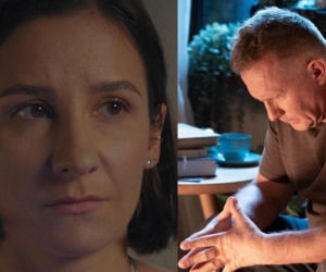 M jak miłość, odcinek 1906. Agnes (Amanda Mincewicz), Artur (Robert Moskwa)