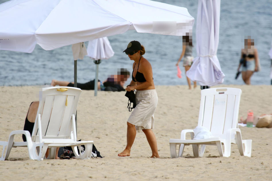  Ewa Skibińska na plaży w Sopocie