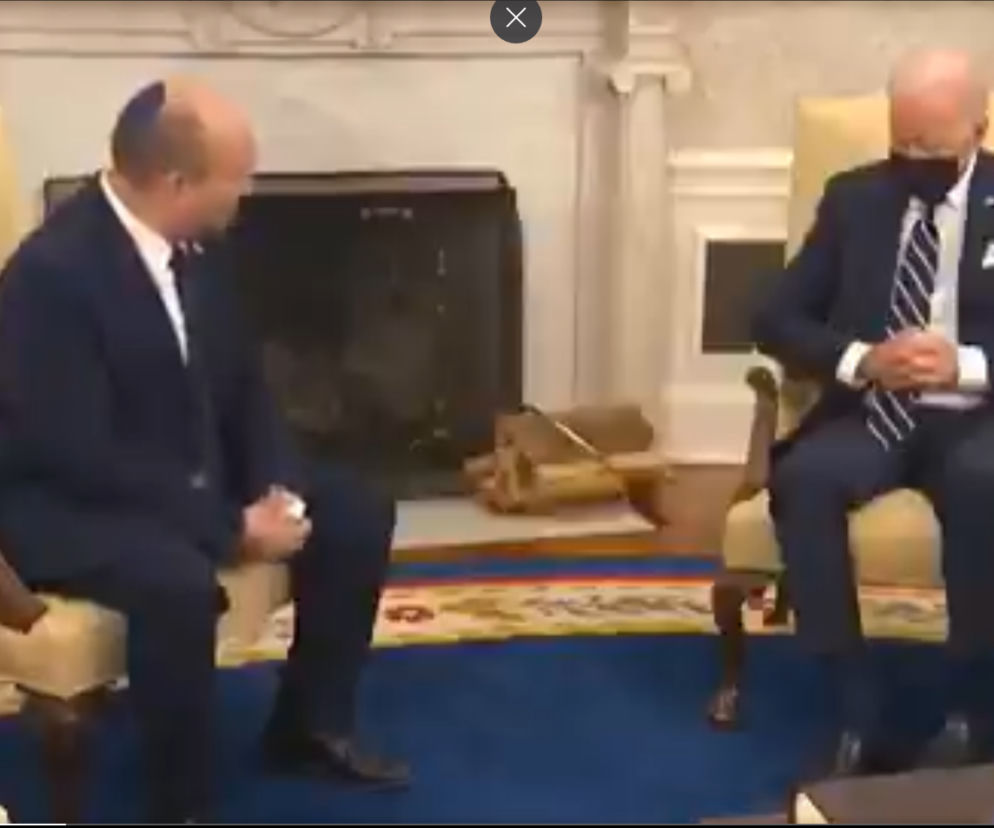 Joe Biden zasnął podczas ważnego spotkania z premierem Izraela? Nagranie podbija internet [WIDEO]