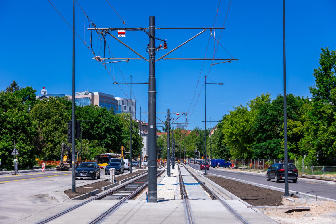 Tramwaj na Gagarina w Warszawie