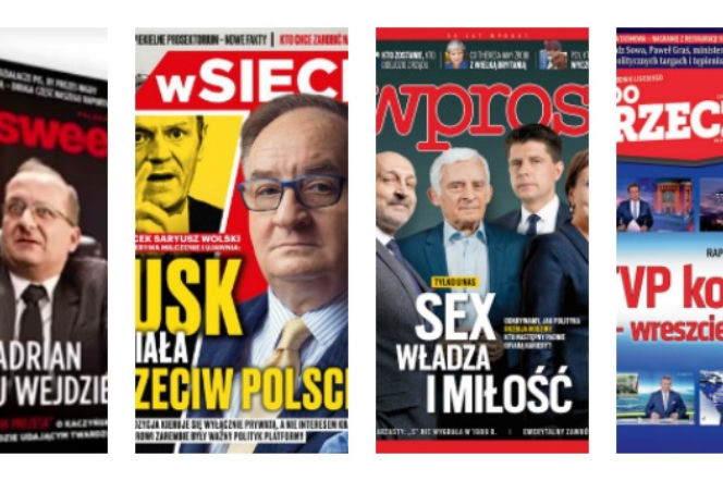 Okładki tygodników. Syriusz-Wolski: Tusk działa przeciw Polsce